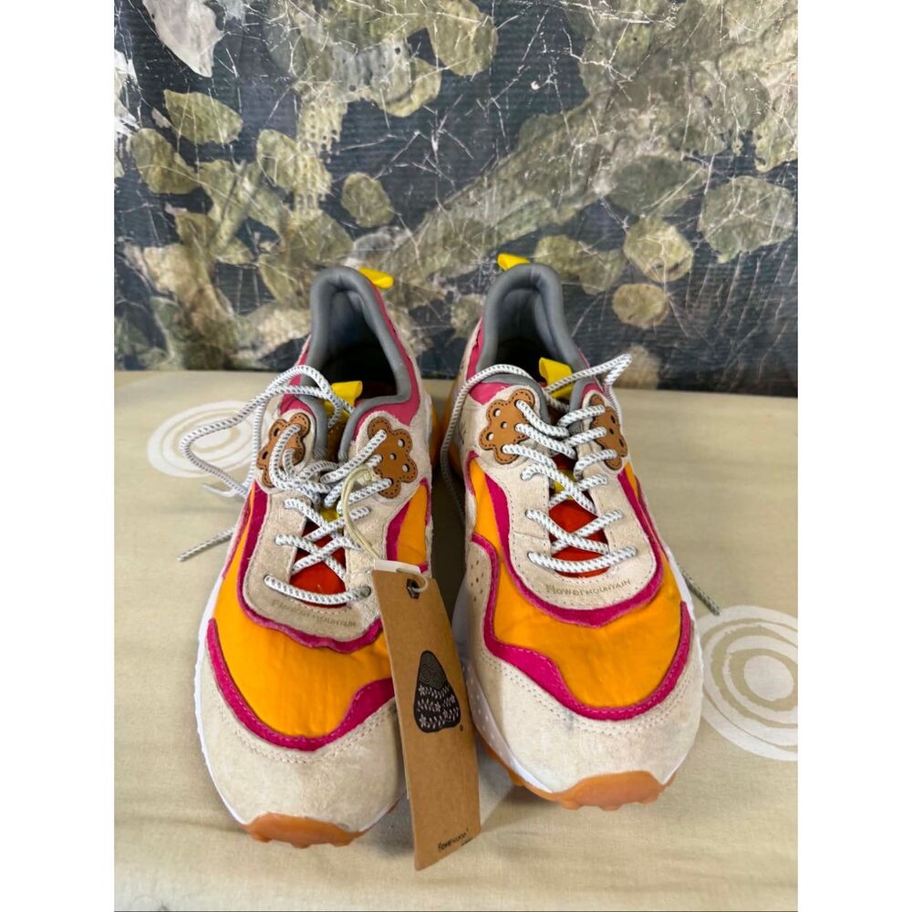 Flower Mountain Kotes Orange Sneakers Size 8